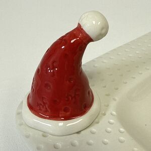 Nora Fleming RETIRED Mini Santa Hat Dimpled Embossed with NF Initials